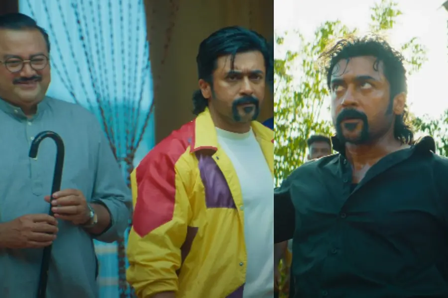 സൂര്യയുടെ വമ്പന് തിരിച്ചുവരവ്: 'റെട്രോ'യുടെ കള്ട്ട് ക്ലാസിക് ആക്ഷന് ട്രെയ്ലര് റിലീസായി