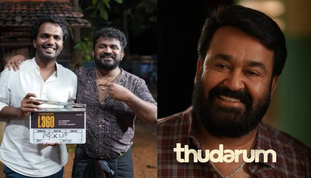ഷെഫീഖ് വി.ബി., തരുൺ മൂർത്തി, ചിത്രത്തിന്റെ പോസ്റ്റർ | Photo: Instagram:shafeeque_vb, Facebook:Mohanlal