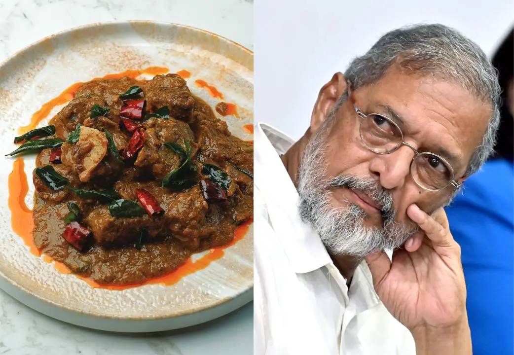 മട്ടന്‍ വിഭവം/ നാനാ പടേക്കര്‍ | Photo: Mathrubhumi/ ANI