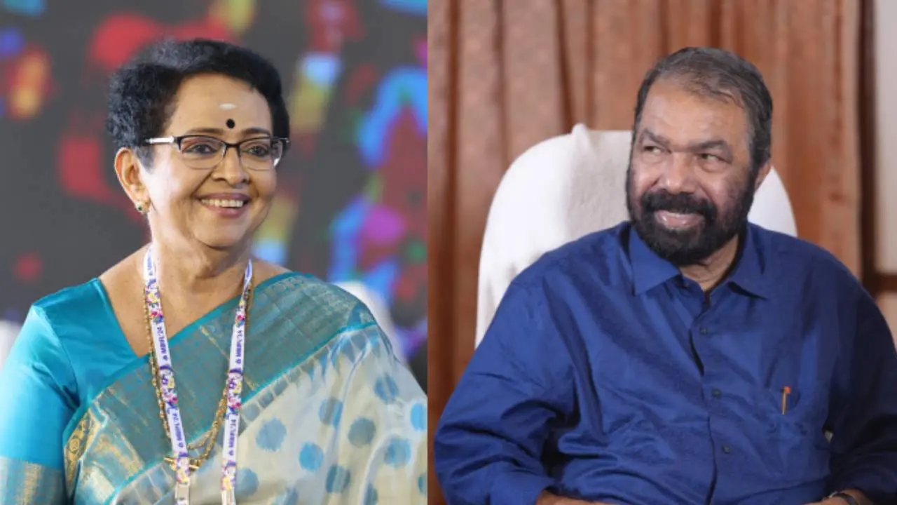 മല്ലിക സുകുമാരന്, വി. ശിവന്കുട്ടി | Photo : Mathrubhumi