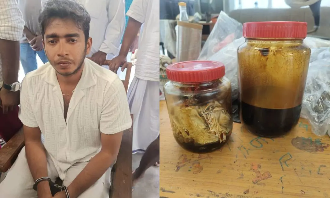മുഹമ്മദ് അനസ്, പിടിച്ചെടുത്ത ഹാഷിഷ് ഓയിൽ