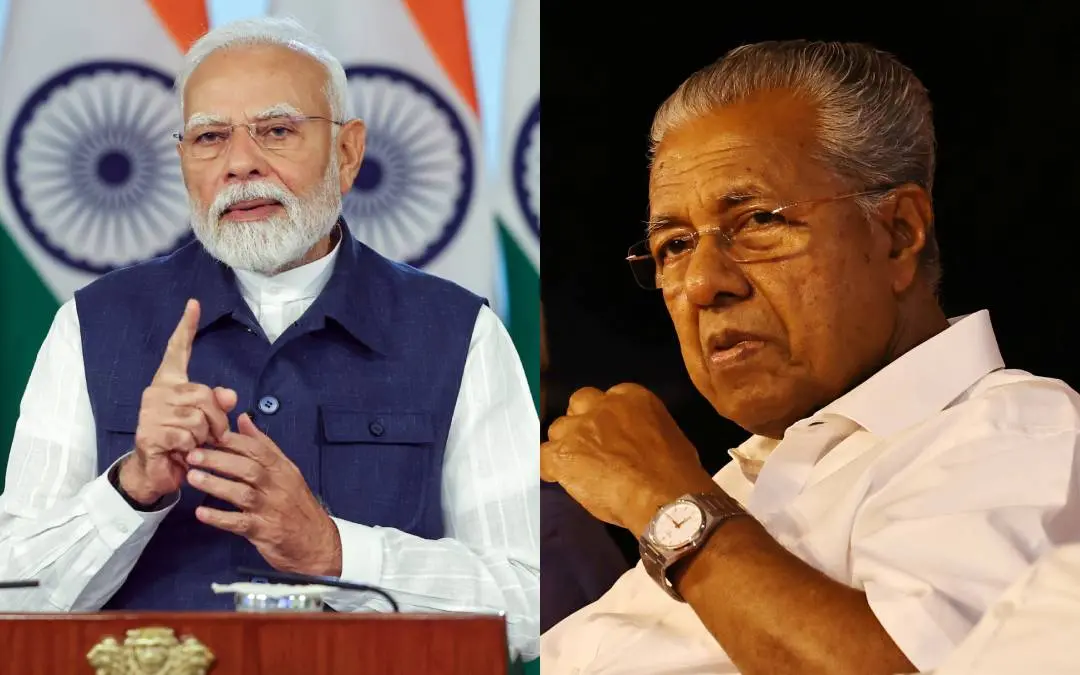 നരേന്ദ്രമോദി, പിണറായി വിജയൻ | Photo: ANI, Mathrubhumi