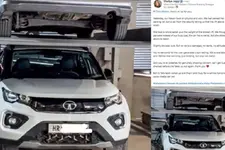 പാര്‍ക്കിങ് ലിഫ്റ്റ് തകര്‍ന്ന് ലിഫ്റ്റും മറ്റൊരു കാറും നെക്‌സോണിന് മുകളില്‍; ഇതൊക്കെയെന്തെന്ന് ടാറ്റ