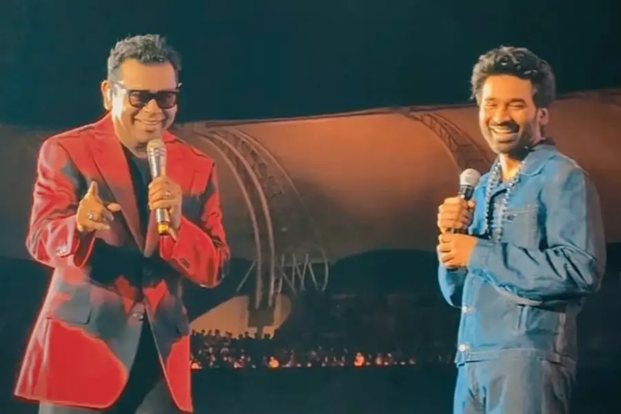എ.ആർ. റഹ്മാൻ ഷോയ്ക്കിടെ സർപ്രൈസായി വന്ന് ധനുഷ്, ഒരുമിച്ചൊരു ഗാനവും; വീഡിയോ വൈറൽ