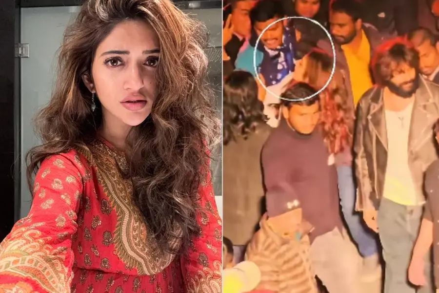 ആള്ക്കൂട്ടത്തില് ശ്രീലീലയെ പിടിച്ചുവലിച്ച് ആരാധകന്, പകച്ച് താരം; ഒന്നുമറിയാതെ കാര്ത്തിക് ആര്യന്