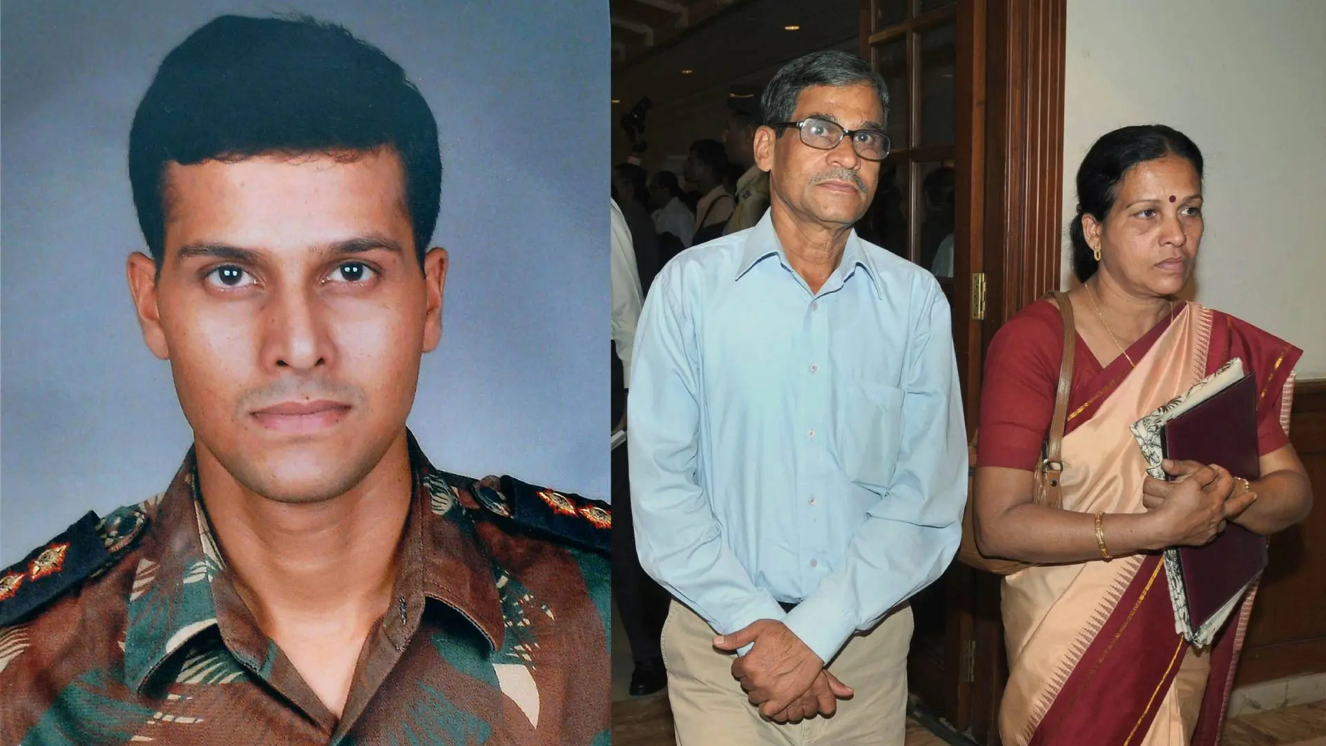 മേജര് സന്ദീപ് ഉണ്ണികൃഷ്ണന്, മാതാപിതാക്കളായ കെ. ഉണ്ണികൃഷ്ണനും ധനലക്ഷ്മിയും | Photo : PTI
