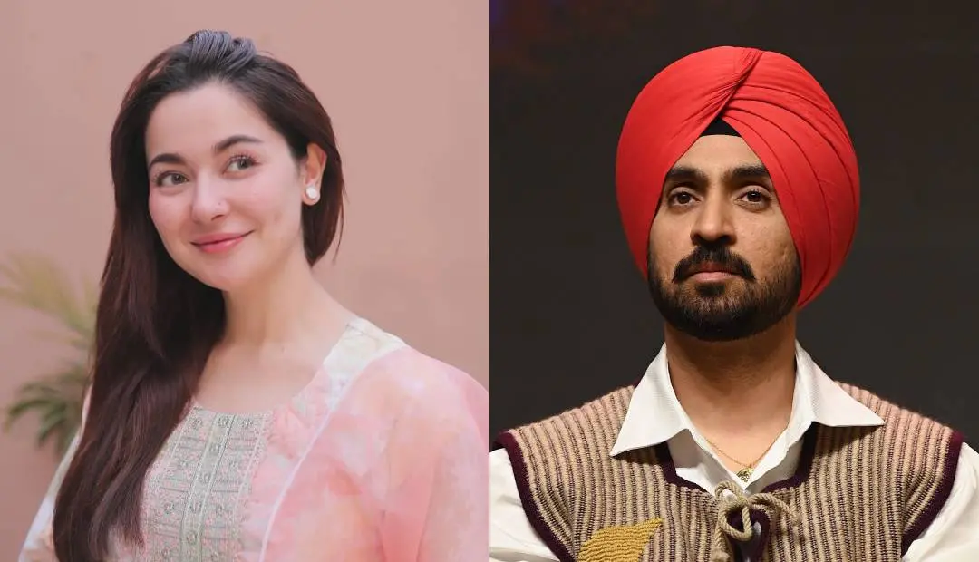 ഹനിയ ആമിർ, ദിൽജിത്ത് ദോസാഞ്ജ് | Photo: Facebook: Hania Aamir, AFP