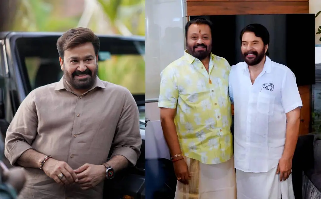 മോഹൻലാൽ, മമ്മൂട്ടിയും സുരേഷ് ഗോപിയും | ഫോട്ടോ: Facebook