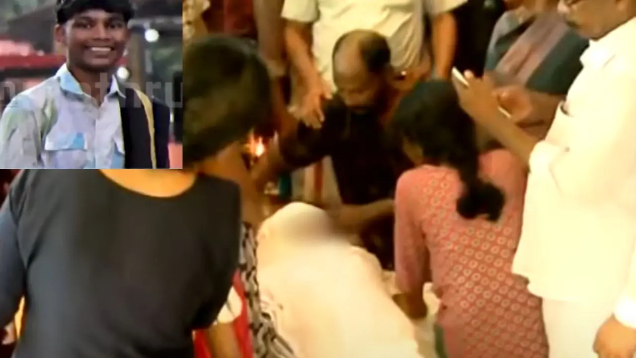 അനന്തുവിന്റെ മൃതദേഹത്തിനരികിൽ ബന്ധുക്കൾ, ഇൻസൈറ്റിൽ മരിച്ച അനന്തു