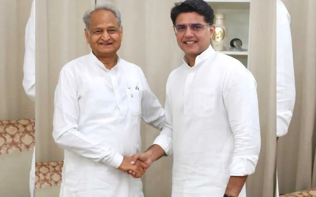 അശോക് ​ഗഹ്‍ലോത്, സച്ചിൻ പൈലറ്റ് | Photo: 'X' @SachinPilot