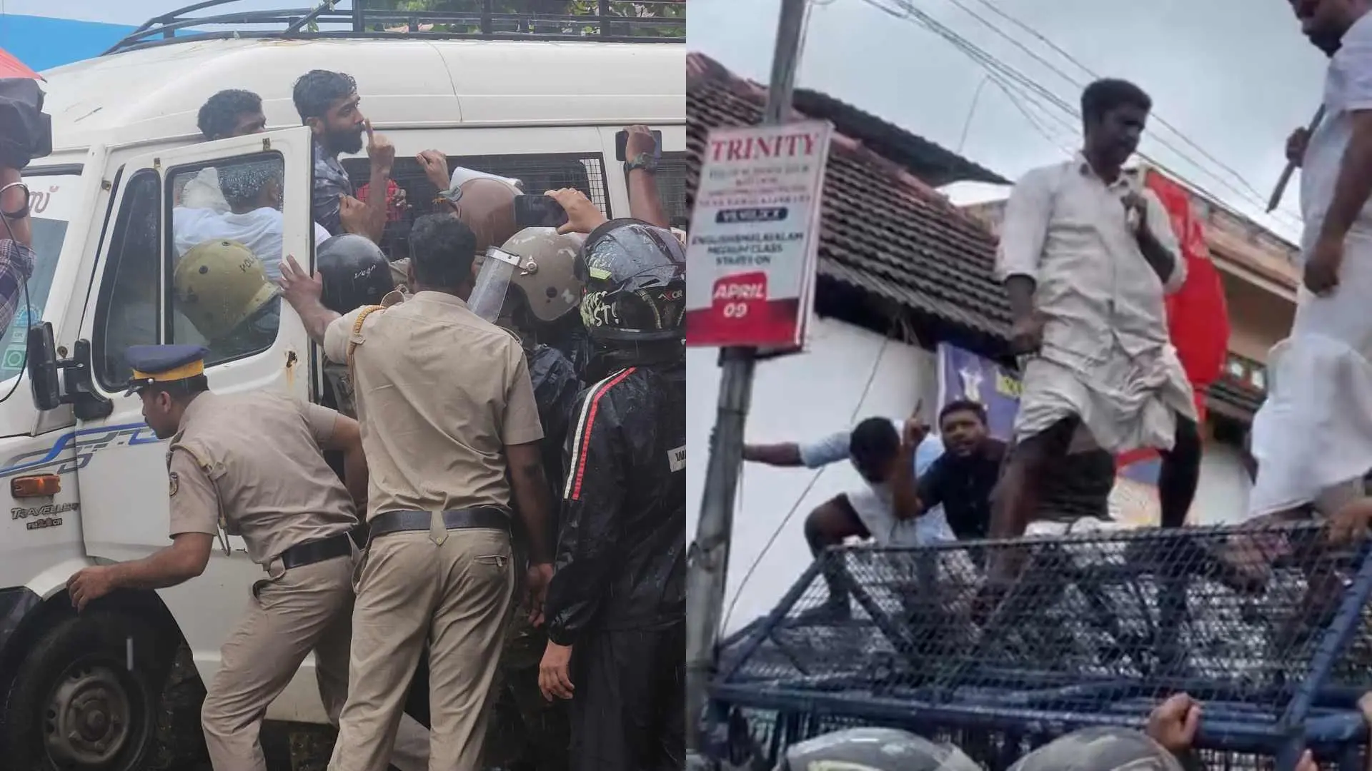 തേവലക്കര സ്കൂളിലേക്ക് ആർവൈഎഫ് നടത്തിയ പ്രതിഷേധ മാർച്ച്