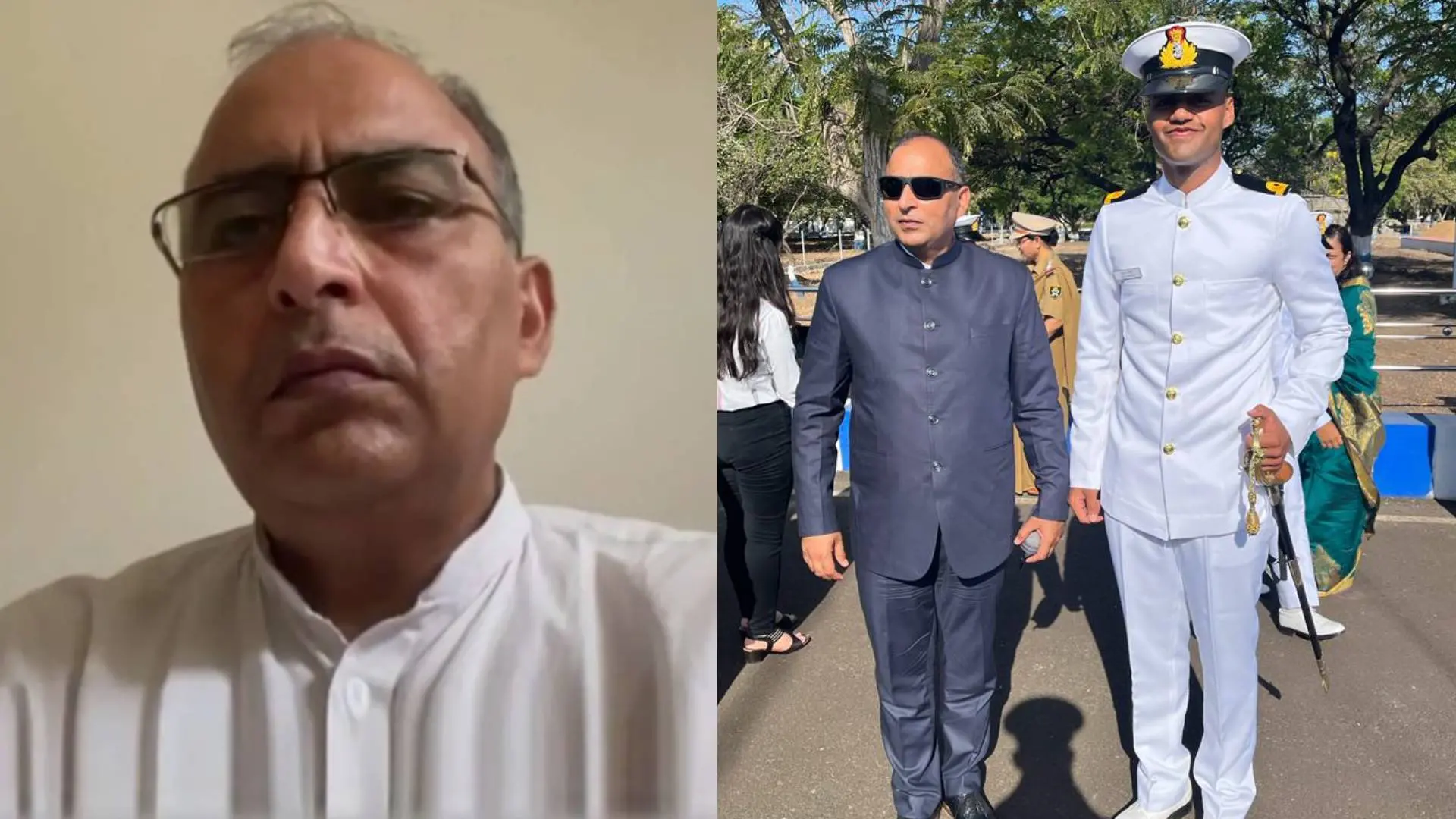 രാജേഷ് നര്വാള് എന്ഡിടിവിയോട് പ്രതികരിക്കുന്നു (വലത്ത്) | Video Screengrab, രാജേഷ് നര്വാളും വിനയ് നര്വാളും | Photo: X / @col_chaubey