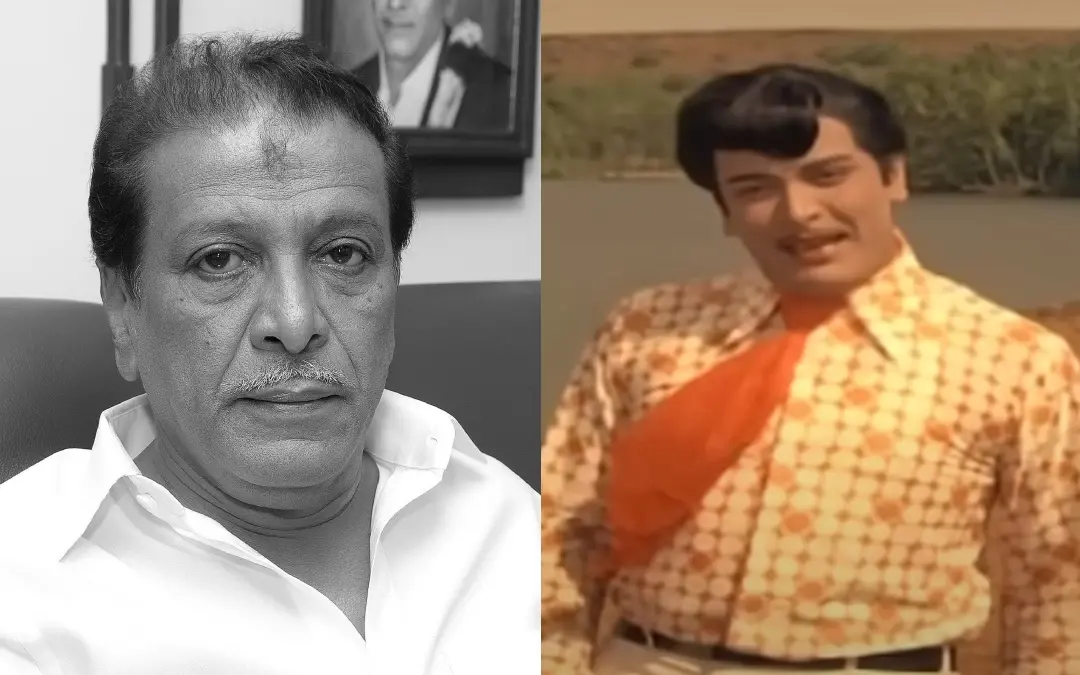 എം.കെ. മുത്തു, എം.കെ. മുത്തു പിള്ളയോ പിള്ളൈ എന്ന ചിത്രത്തിലെ ഗാനരംഗത്തില്‍ | Photo: X/ Ashokbabu Arukutty, YouTube: Screen grab/ Tamilmoviesonline