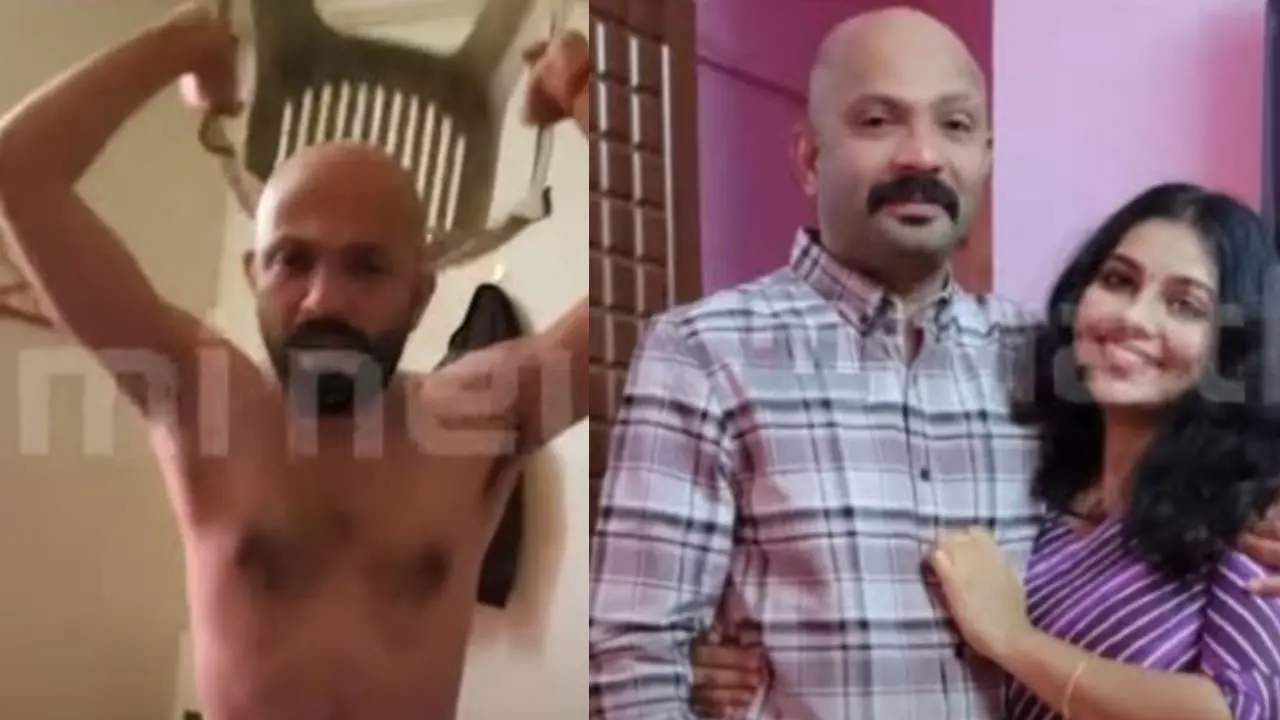 അതുല്യ വീട്ടിലേക്കയച്ച ദൃശ്യങ്ങളില്‍ നിന്ന് ( ഇടത്ത്), സതീഷും അതുല്യ |  Screengrab : News Video