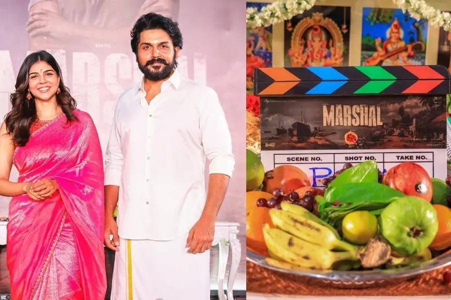 കാര്‍ത്തിയുടെ നായികയായി കല്യാണി പ്രിയദര്‍ശന്‍: 'മാര്‍ഷലി'ന്റെ പൂജാ ചടങ്ങുകള്‍ക്ക് തുടക്കം