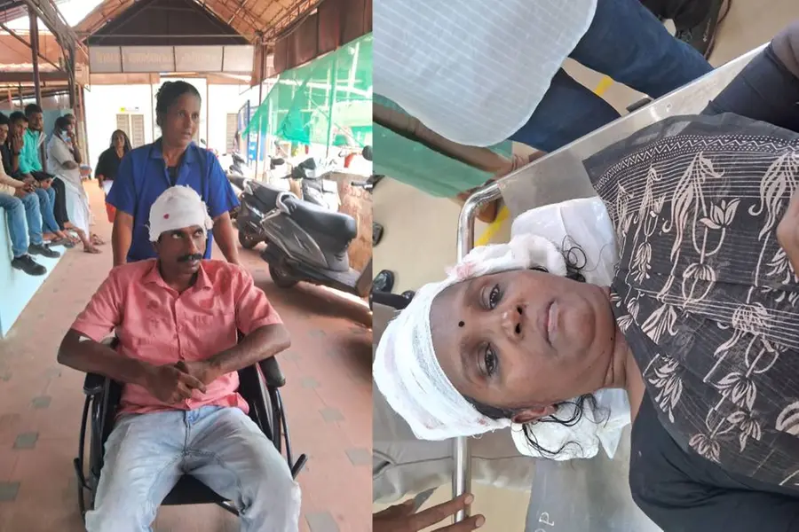 കൊല്ലം റെയിൽവേസ്റ്റേഷനിൽ നിര്‍മാണ പ്രവൃത്തിക്കിടെ കമ്പി തലയിൽ വീണു; 2 യാത്രക്കാർക്ക് ഗുരുതര പരിക്ക്