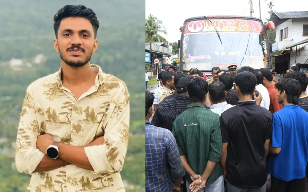പേരാമ്പ്രയിലെ അപകടത്തിൽ മരിച്ച അബ്ദുൾ ജവാദ്, അപകടമുണ്ടാക്കിയ ബസ് | Photos: Facebook