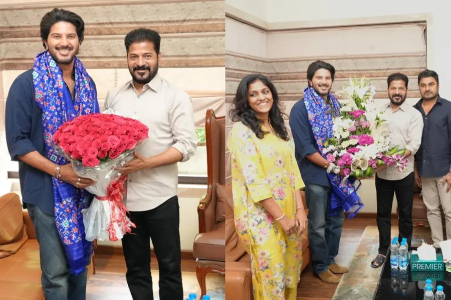 രേവന്ത് റെഡ്ഡിയെ സന്ദർശിച്ച് ദുൽഖർ സൽമാൻ; പൊന്നാട അണിയിച്ച് സ്വീകരിച്ച് തെലങ്കാന മുഖ്യമന്ത്രി