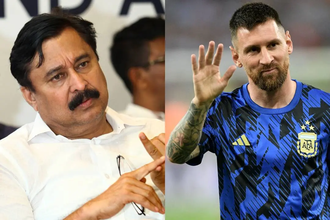 വി.അബ്ദുറഹിമാന്‍, ലയണല്‍ മെസ്സി |ഫോട്ടോ:മാതൃഭൂമി,AFP