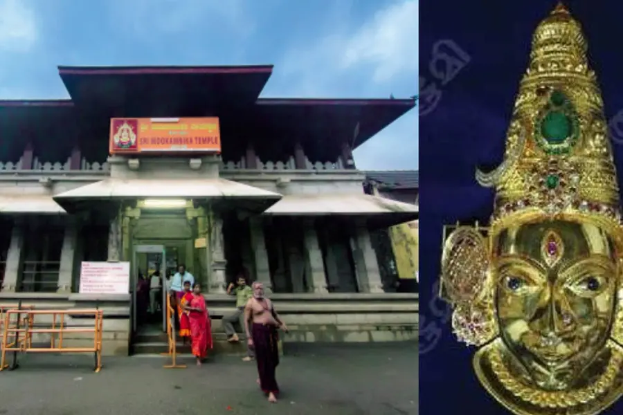 മൂകാംബികദേവിയ്ക്ക് കാണിക്കയായി ഒന്നേകാൽക്കോടിയുടെ സ്വർണമുഖം