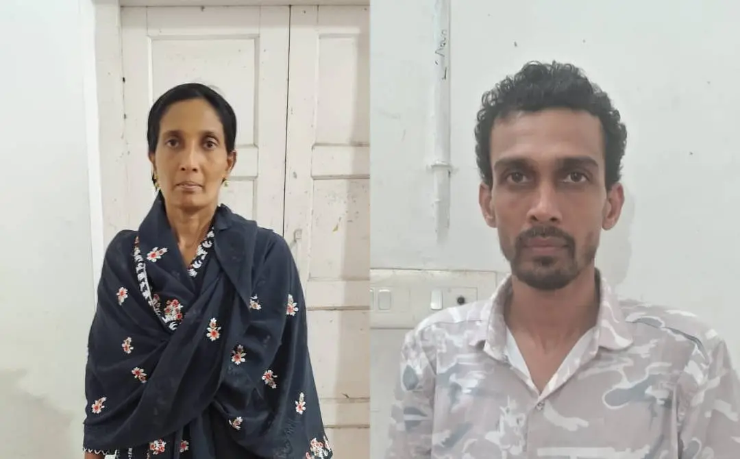 അറസ്റ്റിലായ റസിയ, അബ്ദുള്‍ റഷീദ്