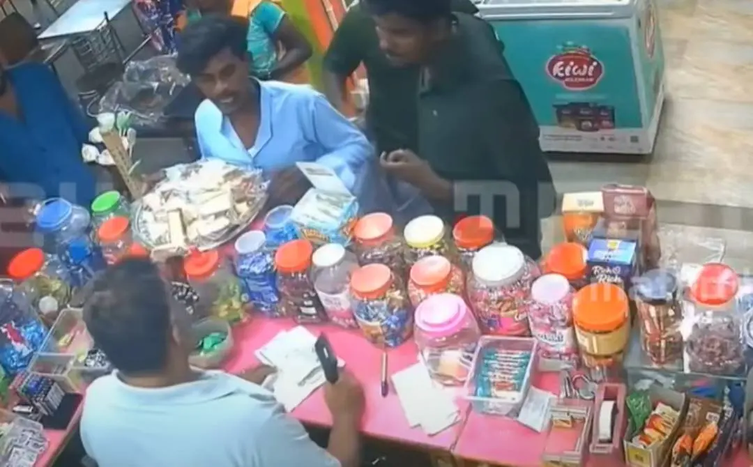 ഹോട്ടല് ജീവനക്കാരുമായി പ്രതികള് തര്ക്കിക്കുന്ന സിസിടിവി ദൃശ്യം