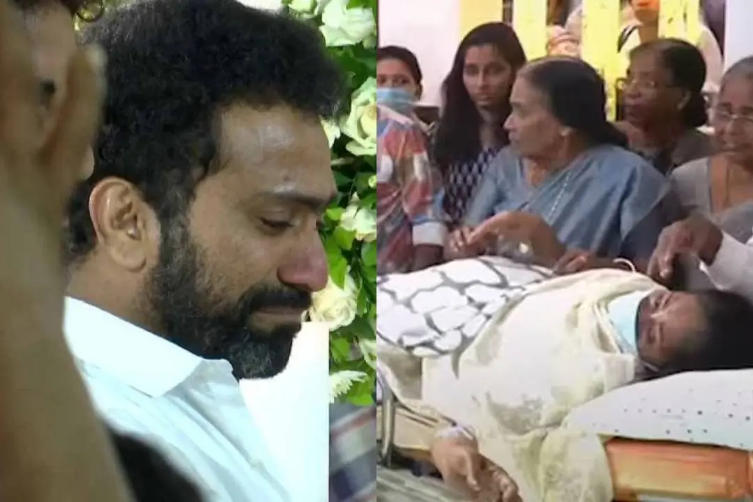 അച്ഛന്റെ മൃതദേഹത്തിന് അരികെ ഷൈന് ടോം ചാക്കോ/ ഷൈനിന്റെ അമ്മ | Photo: Special Arrangement