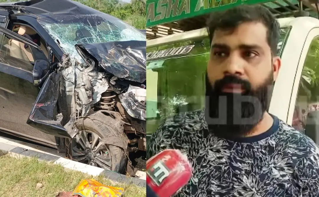 അപകടത്തിൽപ്പെട്ട വാഹനം, ഡ്രൈവർ അനീഷ്