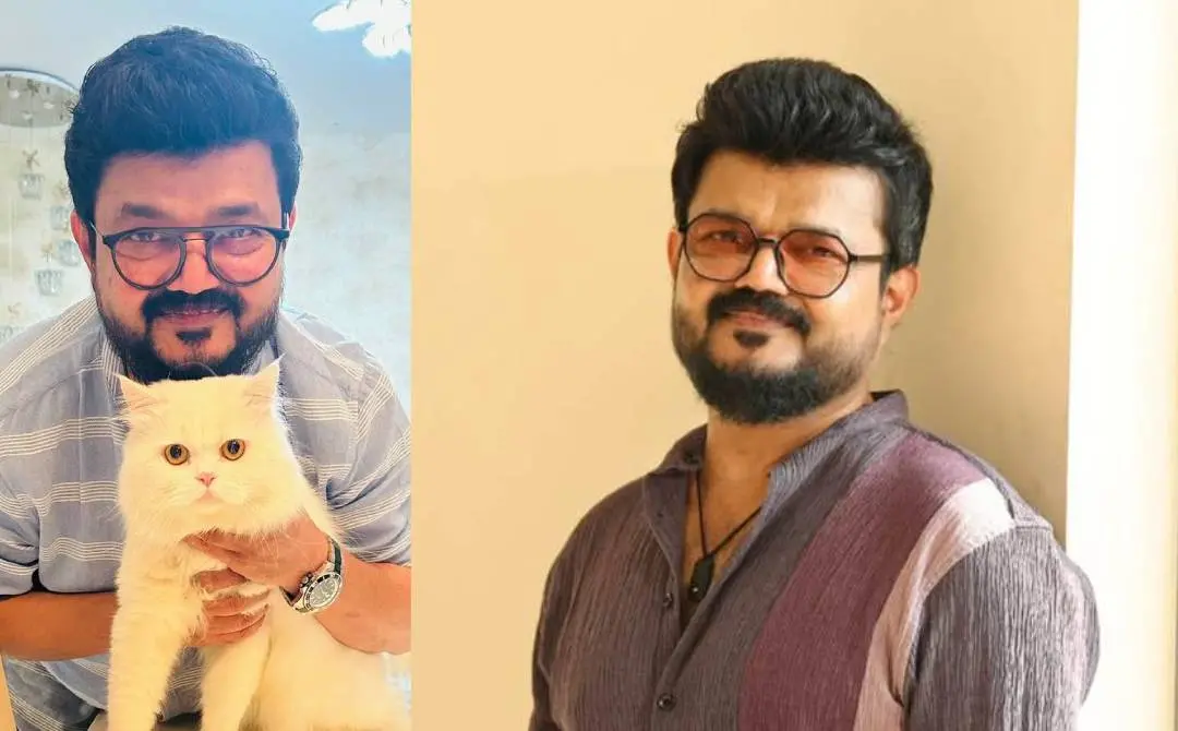 നാദിർഷ പേർഷ്യൻ ഇനം പൂച്ചയായ 'ചക്കര'യുമായി | ഫോട്ടോ: Facebook