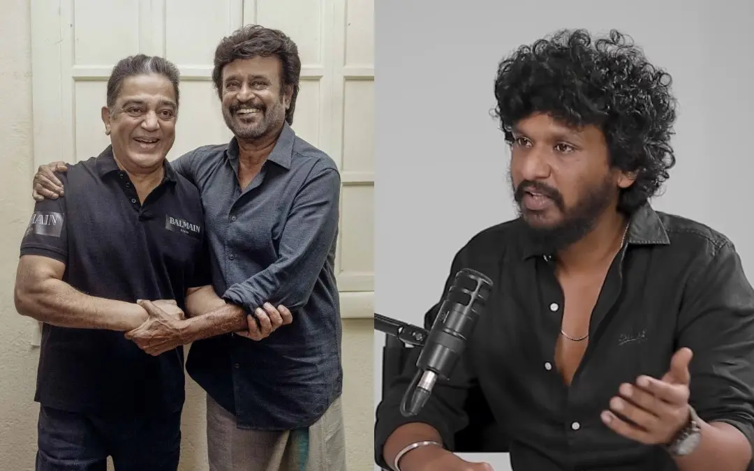 കമല്ഹാസനും രജനീകാന്തും, ലോകേഷ് കനകരാജ് | Photo: PTI, Screen grab/ Facebook: Sudhir Srinivasan