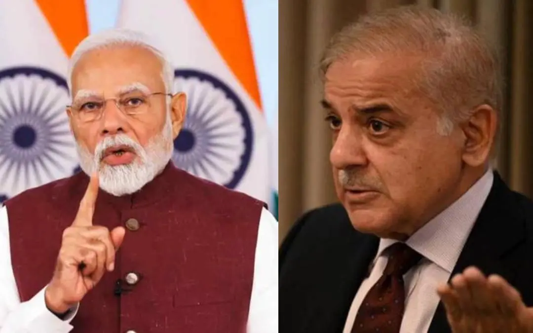നരേന്ദ്ര മോദി, ഷഹബാസ് ഷെരീഫ്| photo: PMO, AFP