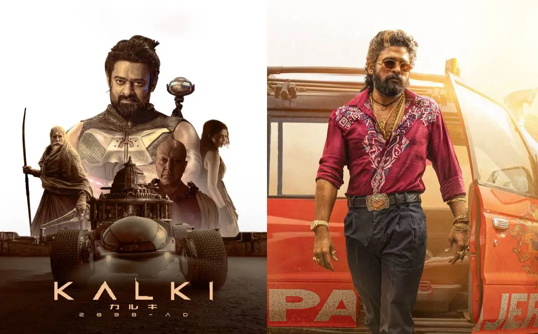 കൽക്കി, പുഷ്പ 2 എന്നീ ചിത്രങ്ങളുടെ പോസ്റ്ററുകൾ | ഫോട്ടോ: X
