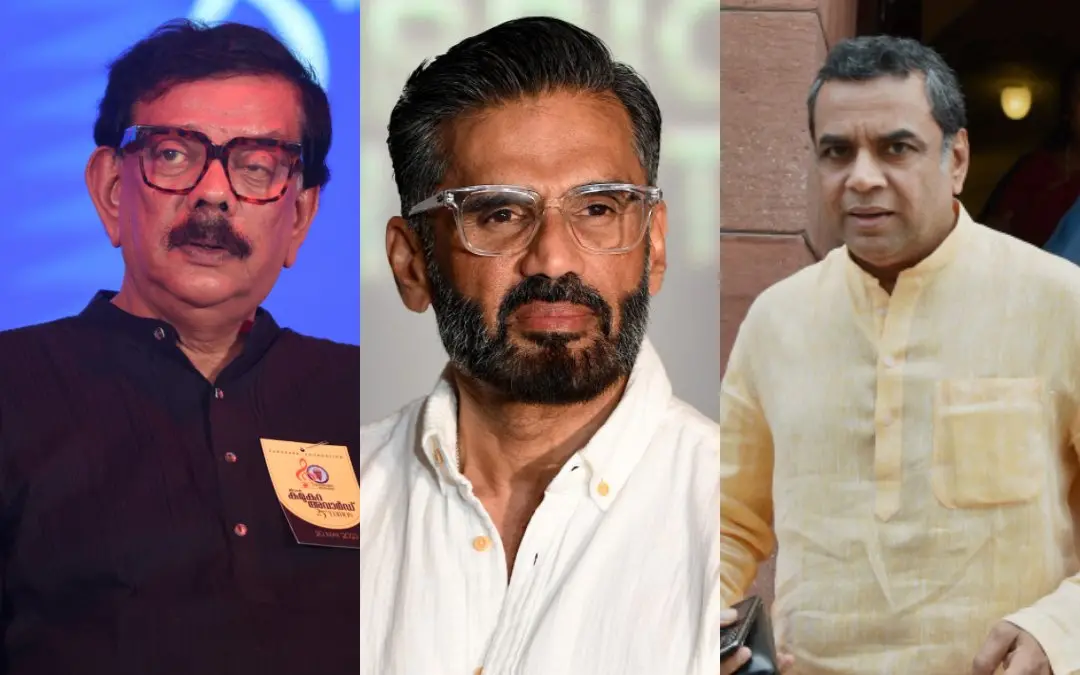 പ്രിയദര്ശന്, സുനില് ഷെട്ടി, പരേഷ് റാവല് | Photo: Mathrubhumi, AFP, PTI