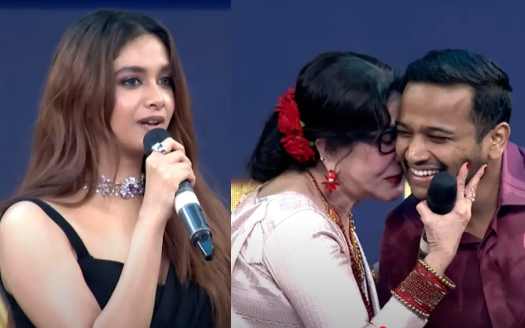 കീര്‍ത്തി സുരേഷ്, ഷീലയും ബേസില്‍ ജോസഫും | Photo: Screen grab/ YouTube: JFW Binge