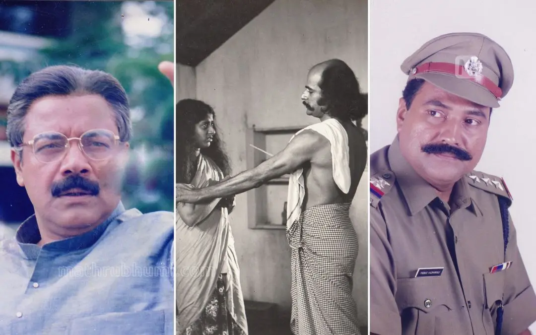 എൻ.എഫ്. വർഗീസ്, 'യവനിക'യിൽ നിന്നൊരു രംഗം, സ്ഫടികം ജോർജ് | ഫോട്ടോ: മാതൃഭൂമി ആർക്കൈവ്സ്