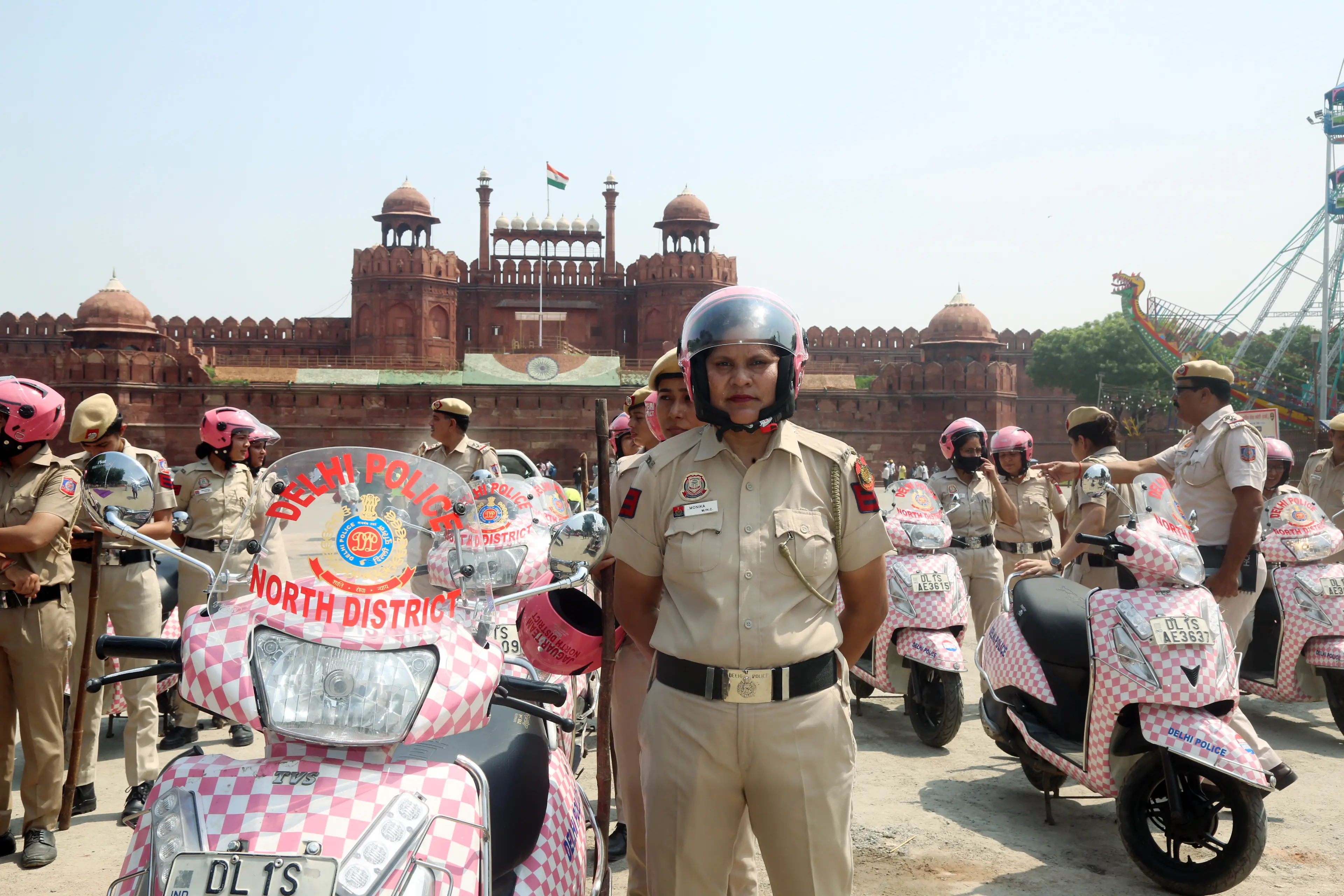 Delhi Police Central Range launches 71 Jaguar motorcycles and 15 Jhansi scooty patrol teams across Central and North Delhi, equipped with GPS trackers to strengthen security in sensitive and crime-prone areas | Photo: ANI