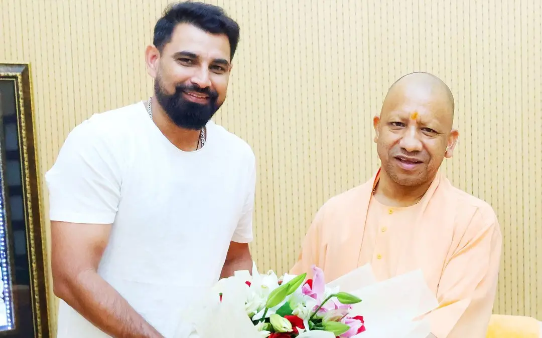 മുഹമ്മദ് ഷമിയും യോഗി അദിത്യനാഥും | X.com/@myogiadityanath