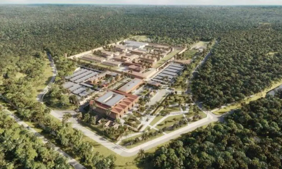 ഫ്രഞ്ച് ഗയാനയില് നിര്മിക്കാന് പോകുന്ന ജയിലിന്റെ മാതൃക, ഫ്രാന്സിന്റെ ജസ്റ്റിസ് വകുപ്പ് മന്ത്രി ജെഹാള്ഡ് ദമാന എക്സില് പങ്കുവെച്ചത്.
