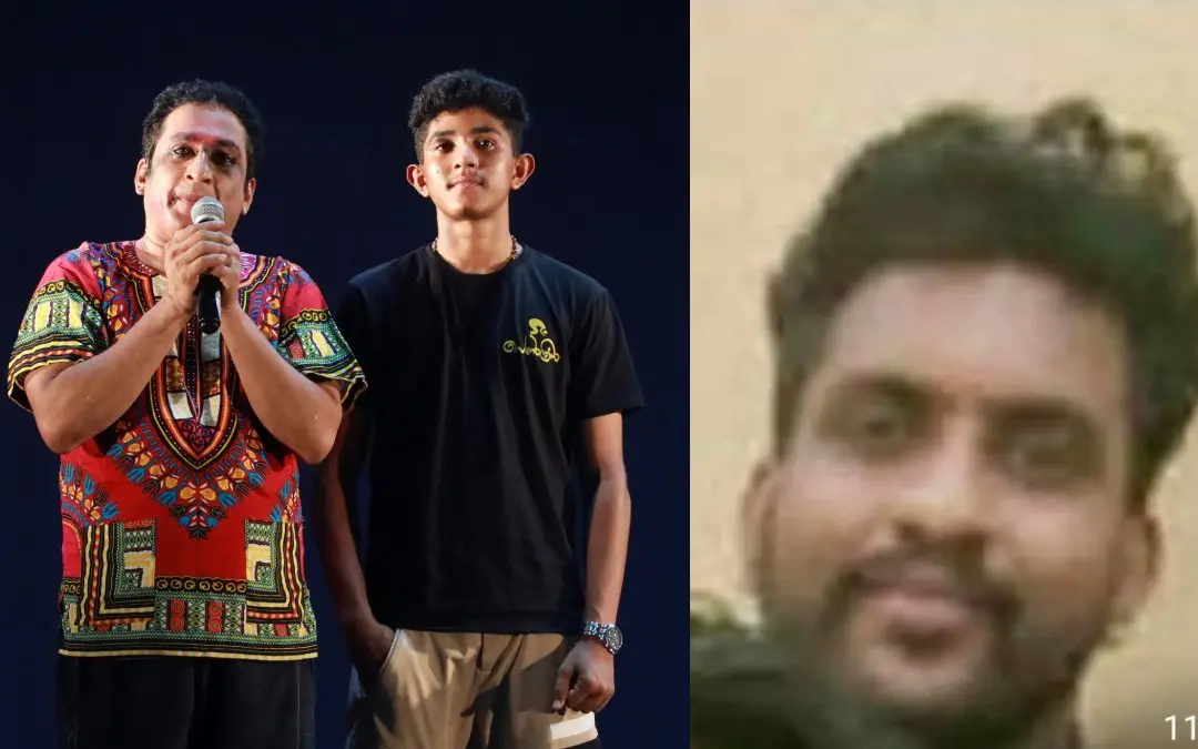 സന്തോഷ് കീഴാറ്റൂരും മകനും, മകനെ ആക്രമിച്ചയാളെന്ന് ആരോപിച്ച് സന്തോഷ് കീഴാറ്റൂര് പുറത്തുവിട്ട ചിത്രം | Photo: Facebook/ Santhosh Keezhattoor