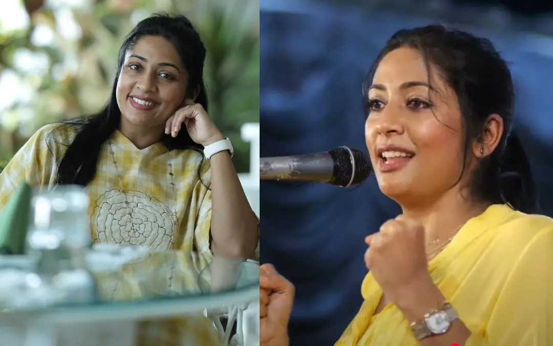 നവ്യാ നായര്‍ | Photo: Facebook/ Navya Nair., Screen grab/ YouTube: KOTTARAKKARA MEDIA