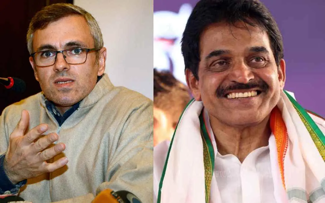 ഒമർ അബ്ദുള്ള, കെ.സി വേണുഗോപാൽ എം.പി | Photo: PTI, മാതൃഭൂമി