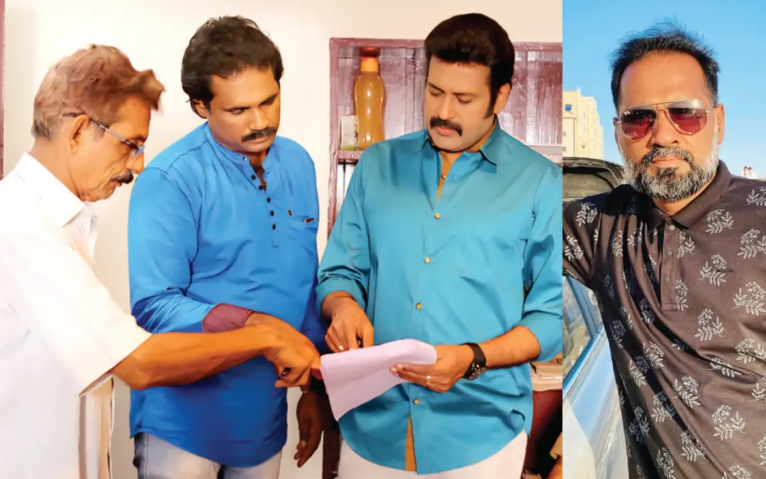 വിശുദ്ധപുസ്തകം സിനിമയുടെ ലൊക്കേഷനിൽ അഭിനേതാക്കൾക്ക് സീൻ വിവരിച്ചുനൽകുന്ന ഷാബു ഉസ്മാൻ, ഷാബു ഉസ്മാൻ | Photo: Mathrubhumi