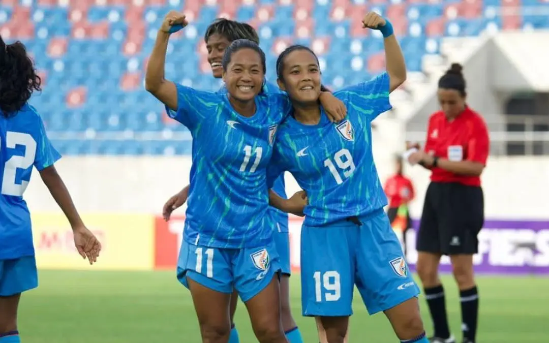 ഇന്ത്യൻ വനിതാ ഫുട്ബോൾ ടീം താരങ്ങൾ | x.com/indianfootball