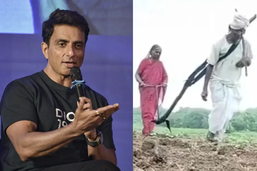 പത്തുവർഷമായി പാടം സ്വയം ഉഴുതുമറിക്കുന്നു; കർഷകന് സഹായവുമായി സോനു സൂദ്, കാളകളെ വാഗ്ദാനംചെയ്തു