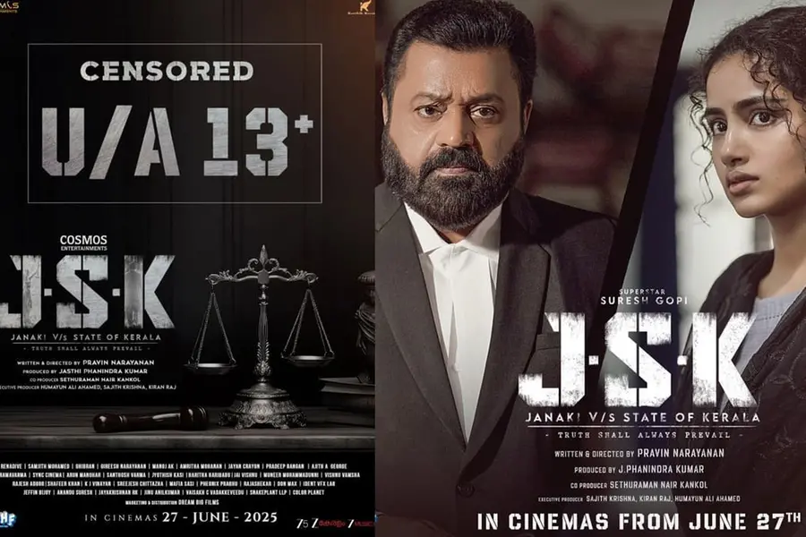 'നോ കട്ട്സ്'; സുരേഷ് ഗോപി - അനുപമ പരമേശ്വരൻ ചിത്രം 'ജെഎസ്കെ'യുടെ സെൻസറിങ് പൂർത്തിയായി