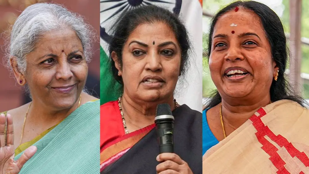 നിർമലാ സീതാരാമൻ, ഡി. പുരന്ദേശ്വരി, വാനതി ശ്രീനിവാസൻ | Photo: PTI, ANI