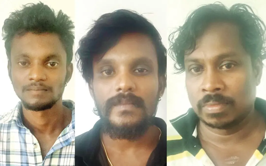 അറസ്റ്റിലായ സനത്, സഞ്ജയ്, ഷാരോണ്