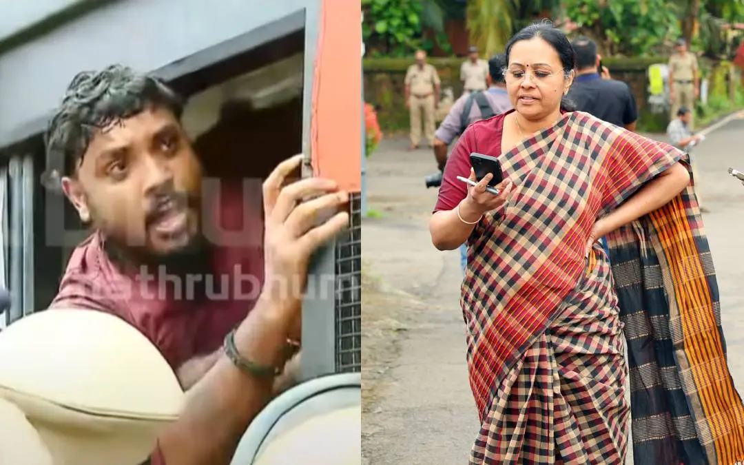 പ്രതിഷേധത്തിൽനിന്ന്, മന്ത്രി വീണാ ജോർജ്