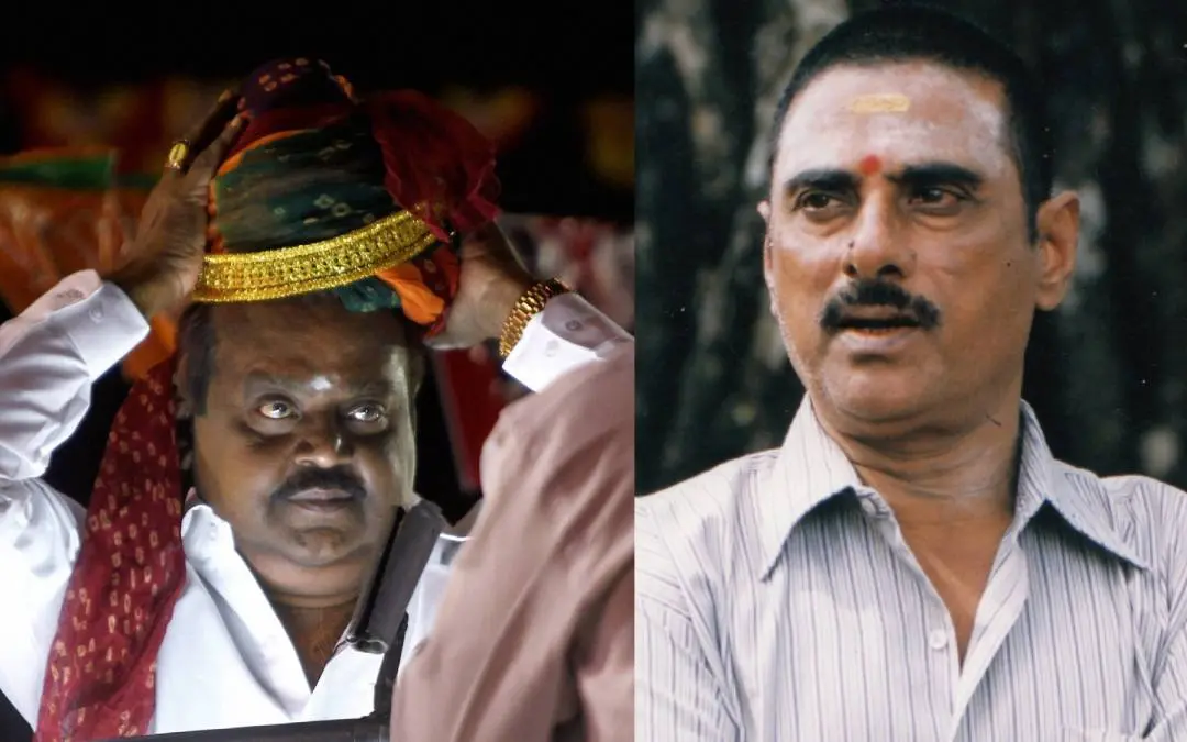 വിജയകാന്ത് (ഇടത്ത്) ത്യാഗരാജൻ (വലത്ത്)