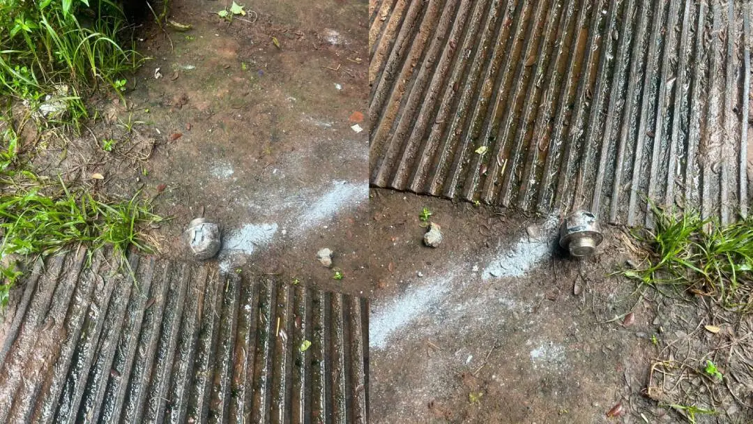 വളയത്ത് വ്യാപാര സ്ഥാപനത്തിന് മുന്നിൽ കണ്ടെത്തിയ സ്റ്റീൽ ബോംബ്